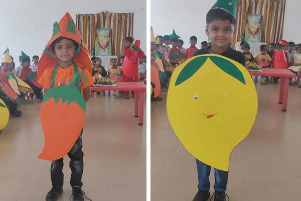 Fruit & Vegitable Day Celebration at Maharishi Vidya Mandir School Maharajpur Jabalpur.